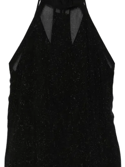 挂脖超长连衣裙