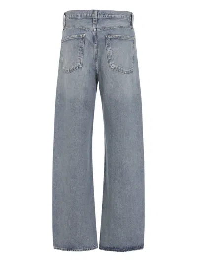 Agolde Conclusion Blue Regenerated Cotton Arc Criss Cross Jeans