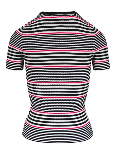 Akris Punto Striped Crew-neck T-shirt In Multi