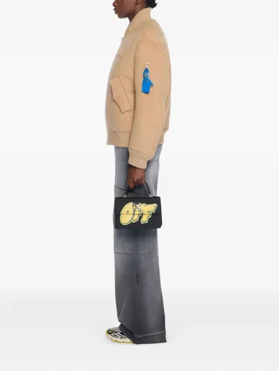 Off-white Jitney 1.4 Top Handle Bag In Black
