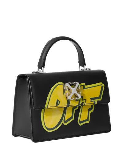 Off-white Jitney 1.4 Top Handle Bag In Black