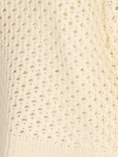 Fabiana Filippi Sequin-detail Crew-neck Sweater In White