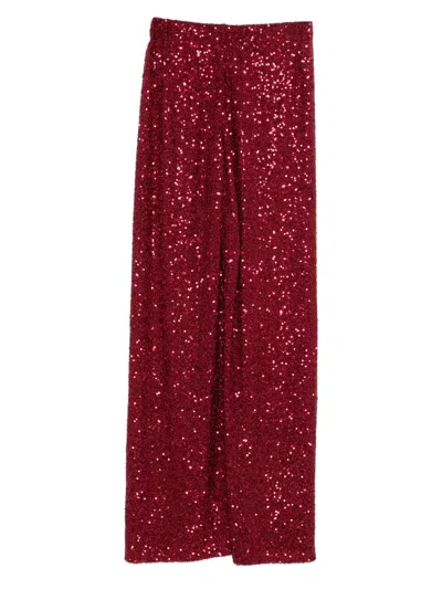Mc2 Saint Barth Lucette Sequin-embellishment Trousers In Red