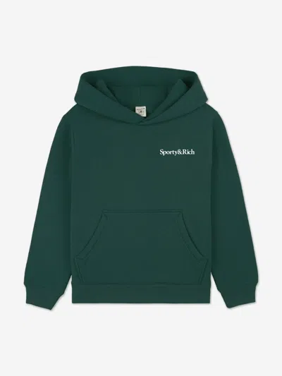 Sporty And Rich Sporty & Rich Kids Drink More Water Hoodie In Green