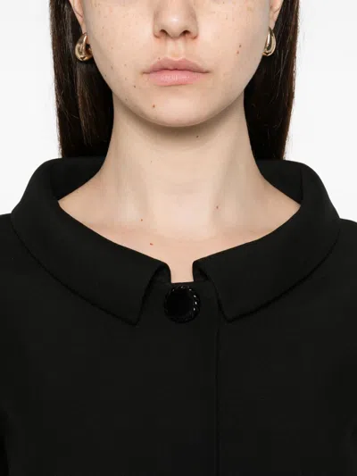Valentino Button-detailed Embellished Wool And Silk-blend Crepe Jacket In Black