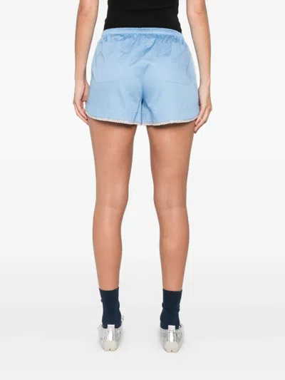Sandro Beaded-trim Shorts In Blue