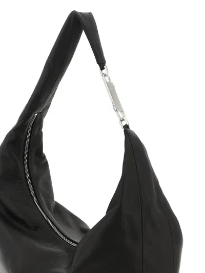 Rick Owens Gemini Shoulder Bag Adjustable Strap Hardware In Black