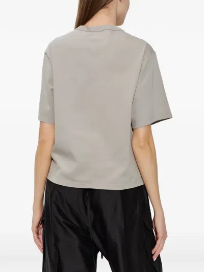 Rick Owens Seam-detail T-shirt In Neutral
