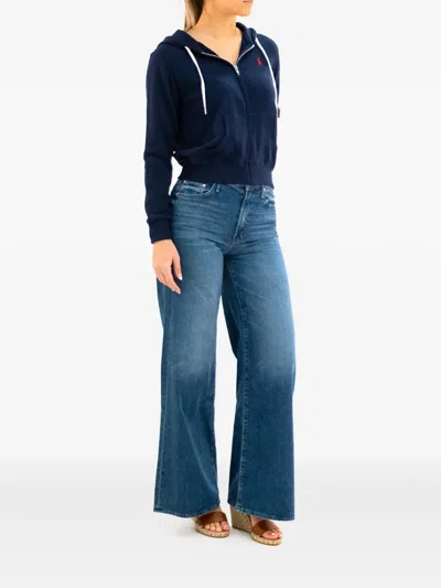 Polo Ralph Lauren Zip-up Hoodie In Blue