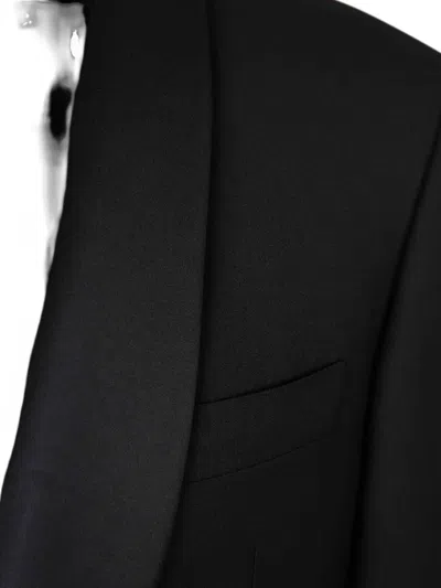 Canali Impeccabile Shawl-lapel Button Suit In Black