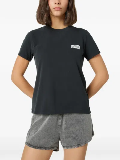 American Vintage Ykobow Short-sleeve T-shirt In Black