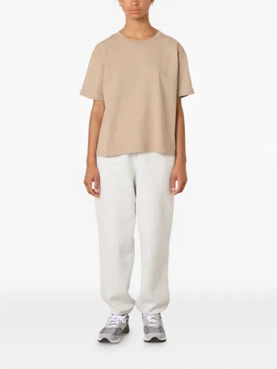 American Vintage Short-sleeve Round-neck T-shirt In Brown