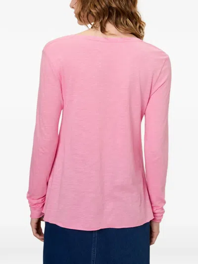 American Vintage Jacksonville V-neck T-shirt In Pink