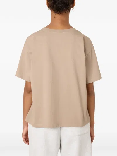 American Vintage Short-sleeve Round-neck T-shirt In Brown