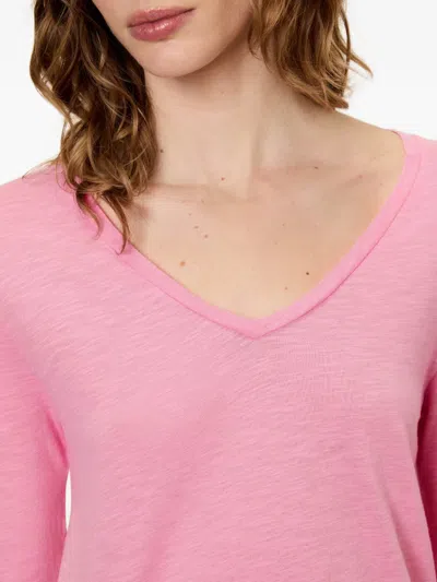 American Vintage Jacksonville V-neck T-shirt In Pink