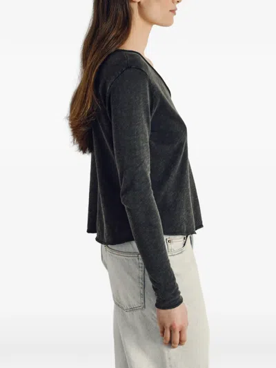 American Vintage Sonoma V-neck T-shirt In Gray