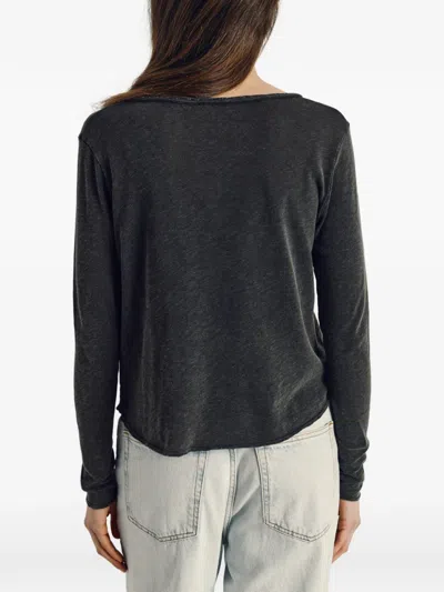 American Vintage Sonoma V-neck T-shirt In Gray