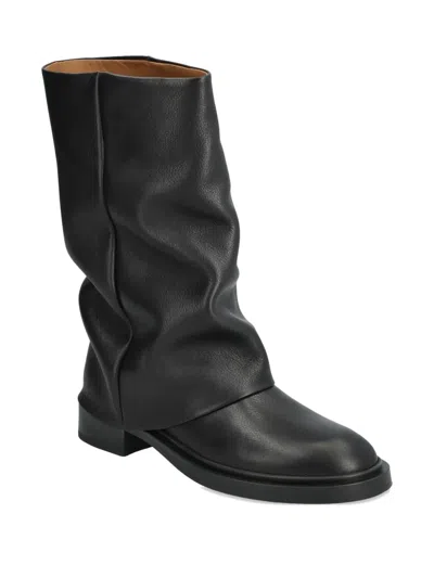 Copenhagen Gathered Boots In Black