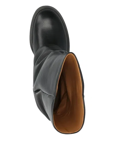 Copenhagen Gathered Boots In Black