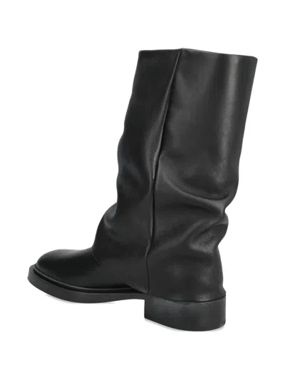Copenhagen Gathered Boots In Black