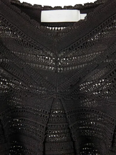 Zimmermann Lucky Lace Scalloped Top In Black