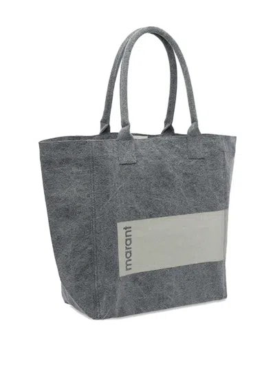 Isabel Marant Yenky Logo-print Tote Bag In Gray
