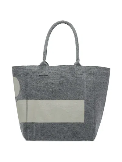 Isabel Marant Yenky Logo-print Tote Bag In Gray