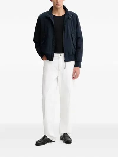 Marc O'polo Rib Trim Collar Jacket In Blue