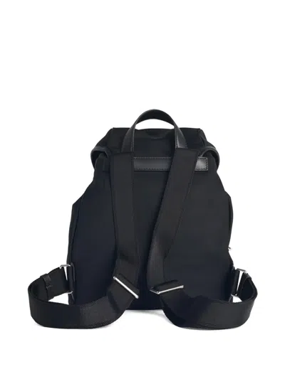 Moncler Drawstring Leather-trim Backpack In Black