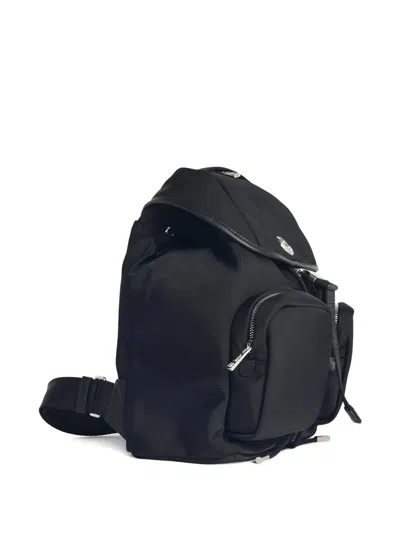 Moncler Drawstring Leather-trim Backpack In Black