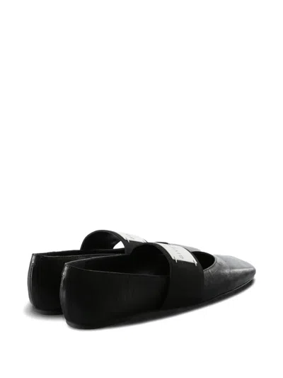 Givenchy Sliced Square Elastic-strap Ballet Flats In Black