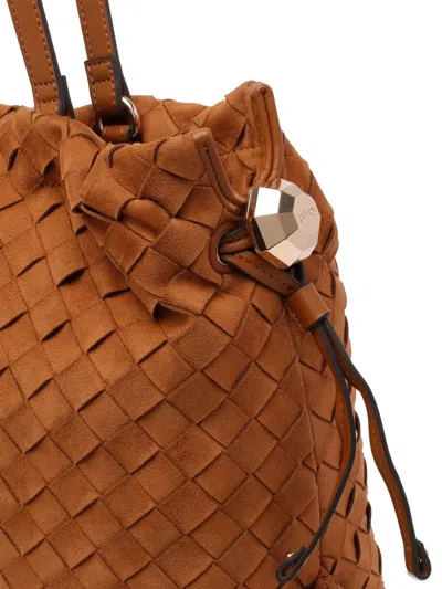 Liu •jo Woven Sequoia Tote Bag In Brown