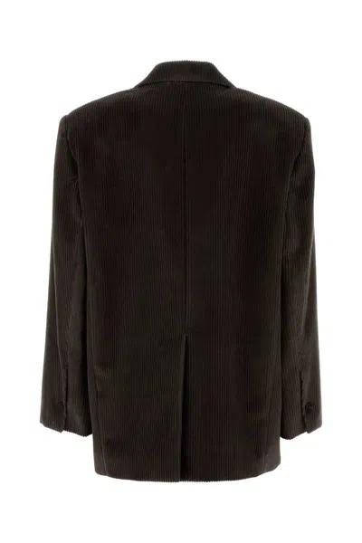Weekend Max Mara Mud Corduroy Formia Blazer In Brown