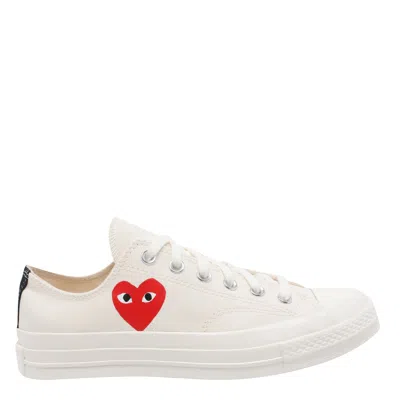 Converse X Comme Des Garçons Play Shoes In White
