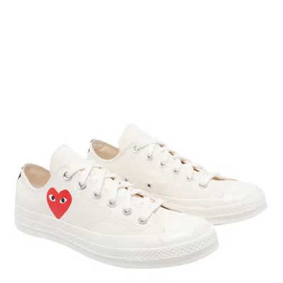 Converse X Comme Des Garçons Play Shoes In White