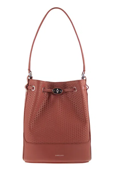Zanellato Monda' Perforated Handle Bucket Bag