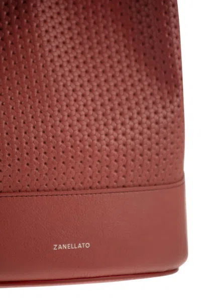 Zanellato Monda' Perforated Handle Bucket Bag
