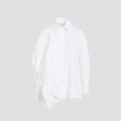 Givenchy White Draped Shirt In Gray