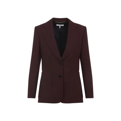 Chloé Suits Sigle Breasted Blazer Jackets Bordeaux In Multi