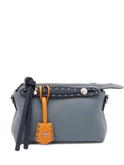 Fendi Women By The Way Mini Leather Handbag In Blue