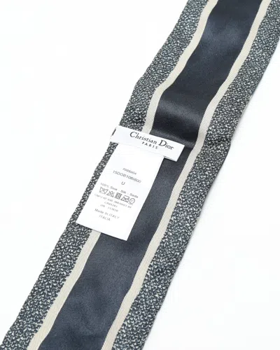 Dior Christian  Trotter Silk Twilly In Blue