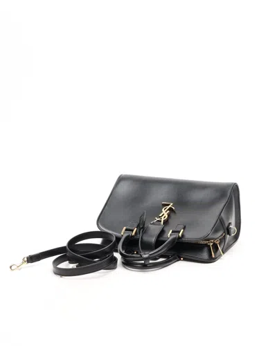 Saint Laurent Monogram Baby Cabas Bag In Black