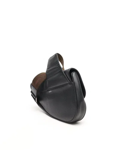 Dior Christian  X Travis Scott Cactus Jack Saddle Sling Bag In Black