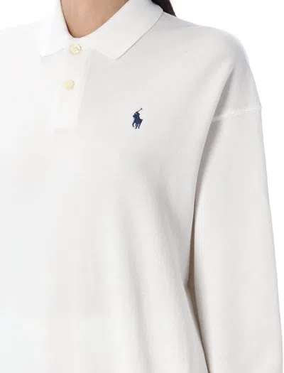 Polo Ralph Lauren White Cotton Polo Sweatshirt In White