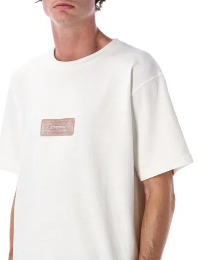 Stone Island Raw Beauty Recycled Cotton Archive Print T-shirt In White