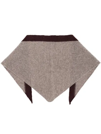 Margaret Howell Tipped Scout Scarf In Brown