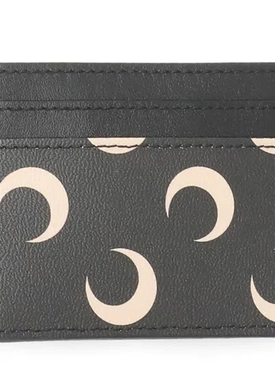 Marine Serre Moon Canvas Card Holder In Gray