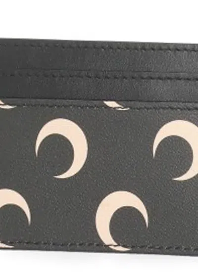 Marine Serre Moon Canvas Card Holder In Gray