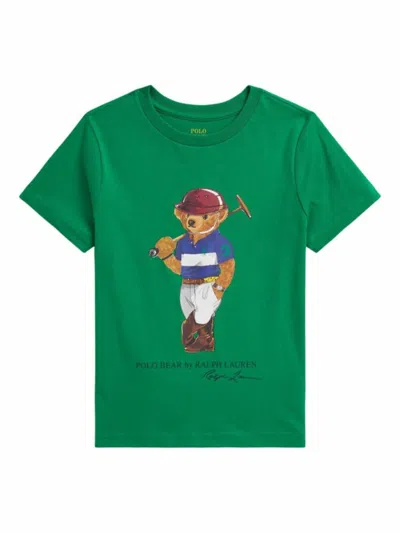Polo Ralph Lauren Golf Bear T-shirt In Green