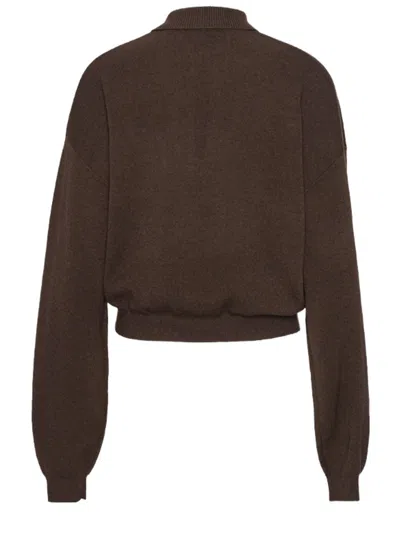 Rotate Birger Christensen Polo With Logo In Brown